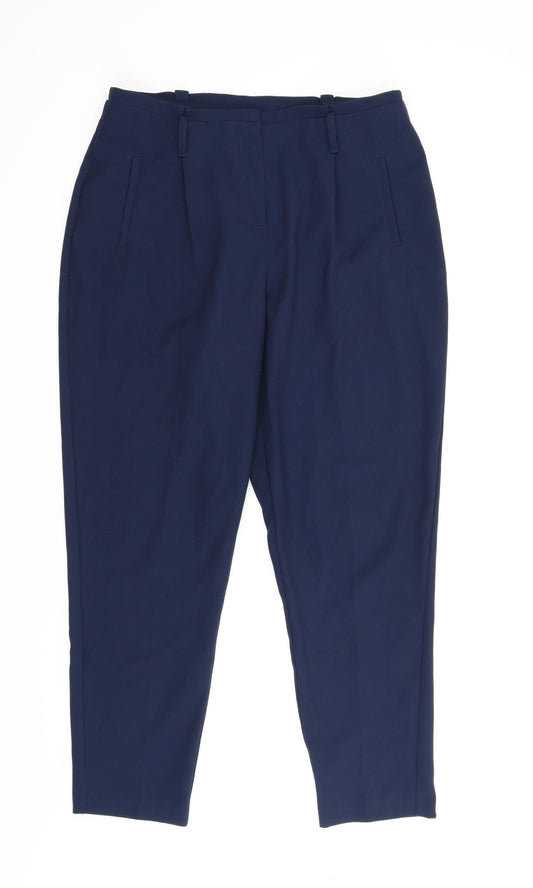 Atmosphere Womens Blue   Carrot Trousers Size 14 L26 in