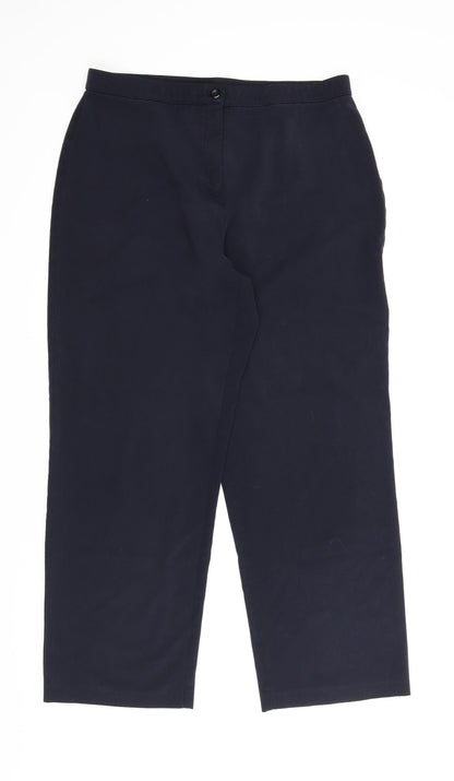 Additional front view of Briggs women’s blue carpenter trousers, size UK 14, 27-inch leg