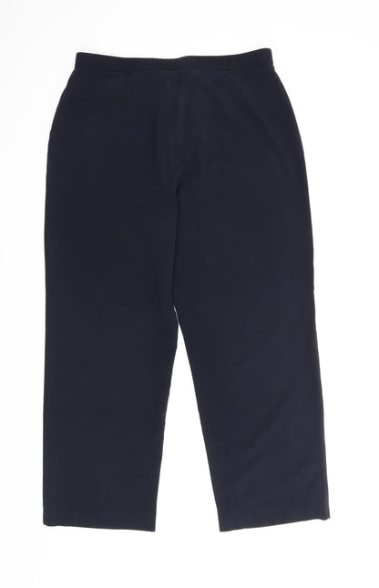 Back view of Briggs women’s blue carpenter trousers, size UK 14, 27-inch leg