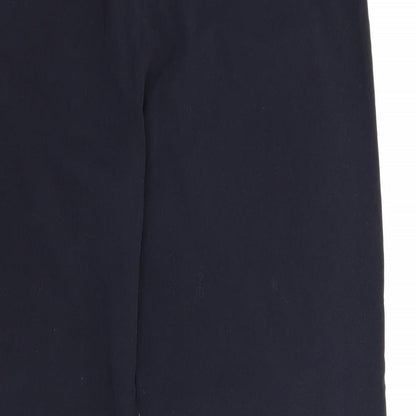 Brand and care label for Briggs women’s blue carpenter trousers, size UK 14, 27-inch leg