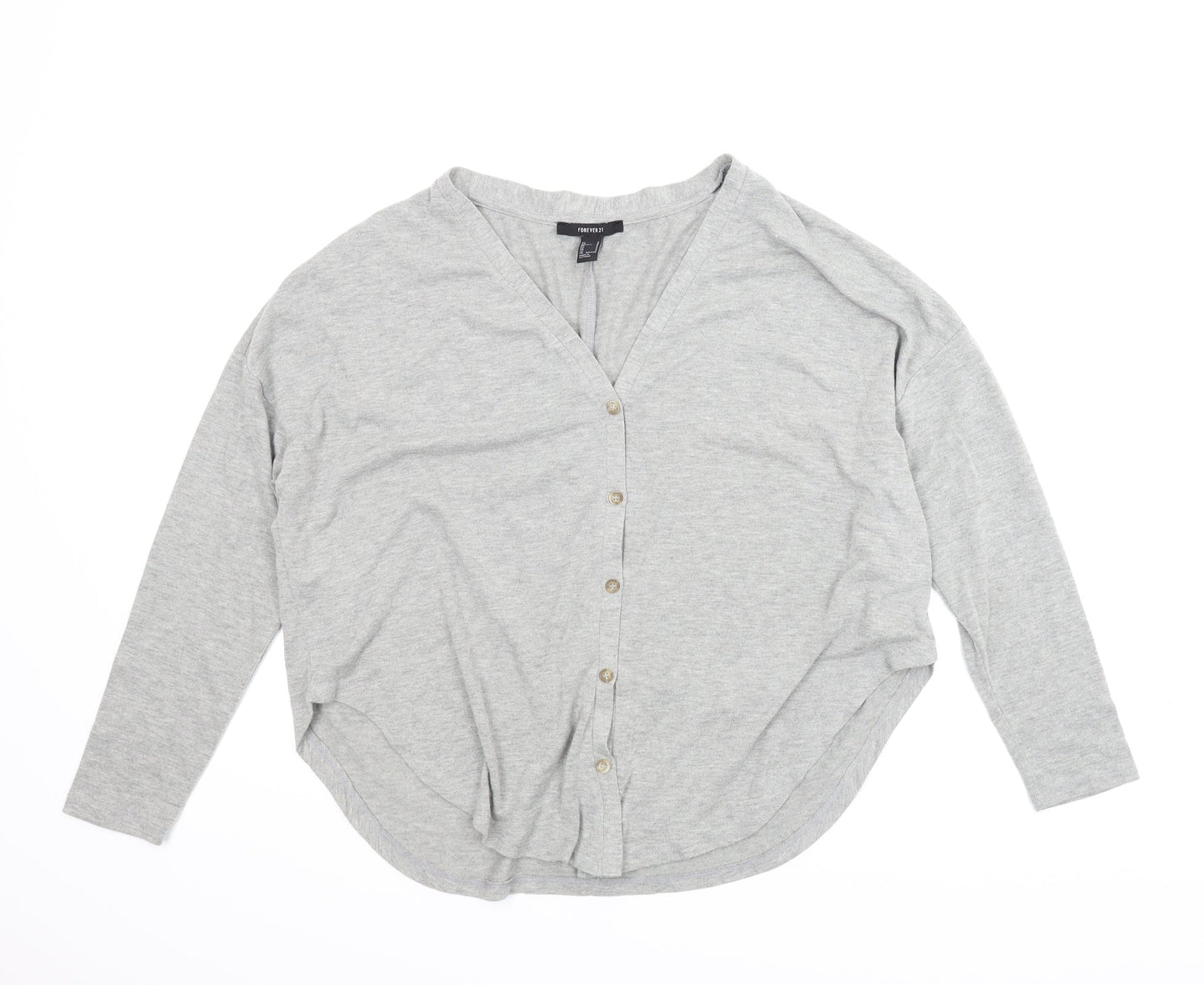 Forever21 Womens Grey   Basic Button-Up Size S