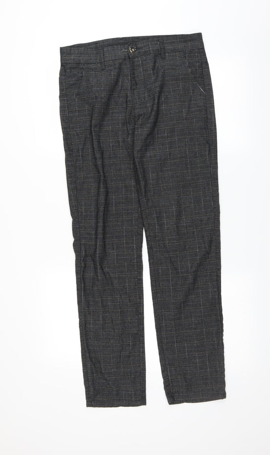 Fashion Apparel Womens Grey Check  Trousers  Size 34 in L29 in