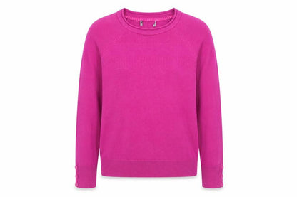 Front view of Marks & Spencer women’s purple jumper, size UK 14