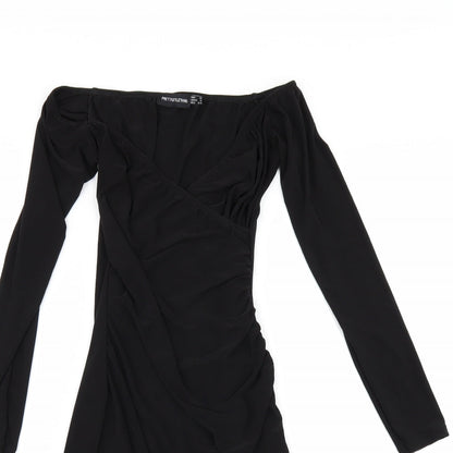PRETTYLITTLETHING ` Womens Black   Bodycon  Size 6