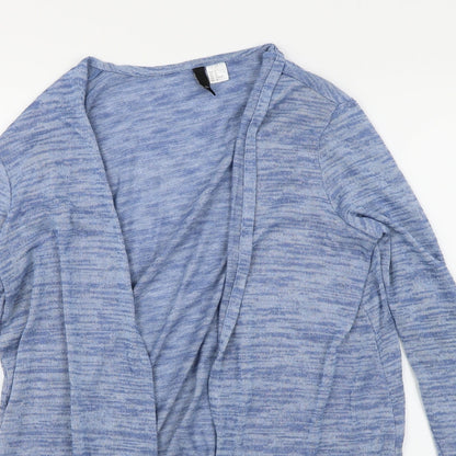 Close-up detail of Divided women’s blue cardigan jumper, size M