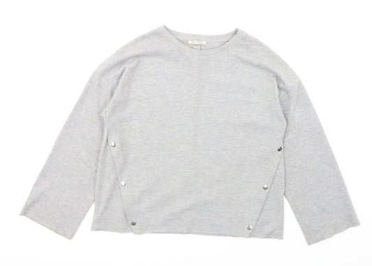 Zara Womens Grey  Knit Pullover Jumper Size S