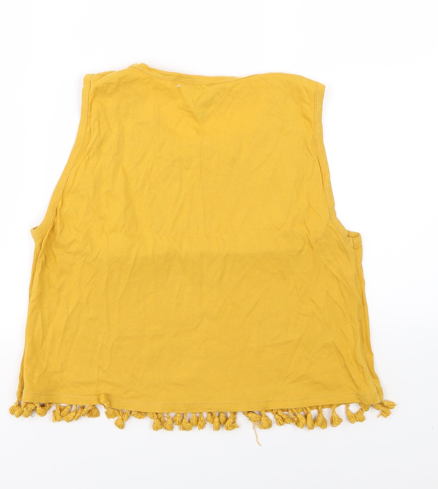 New Look Womens Yellow  Jersey Basic Tank Size 12