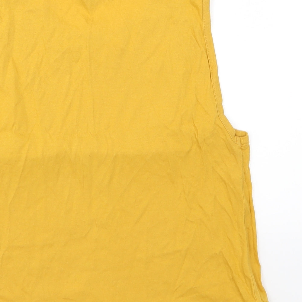 New Look Womens Yellow  Jersey Basic Tank Size 12