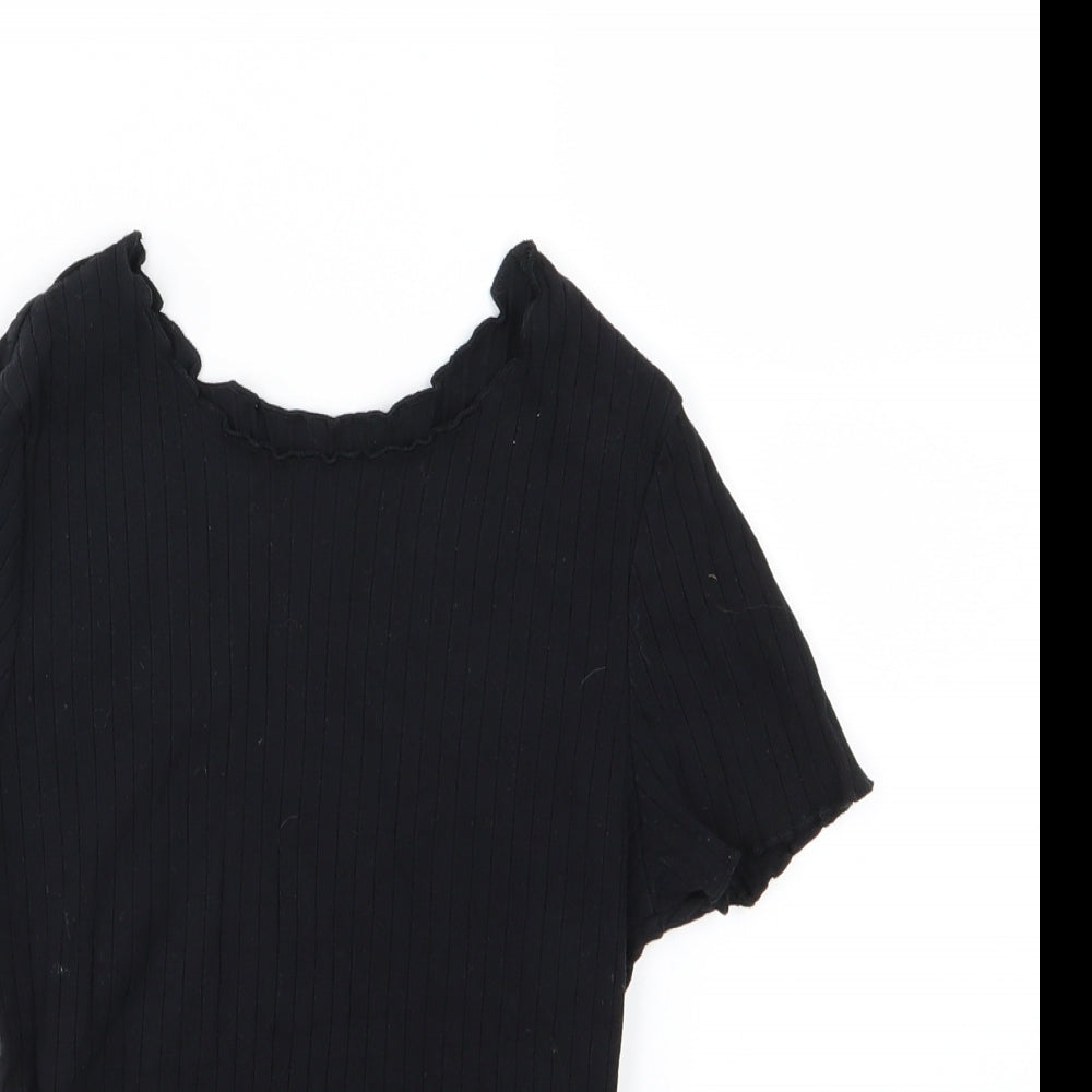 SheIn Womens Black  Knit Pullover Jumper Size S