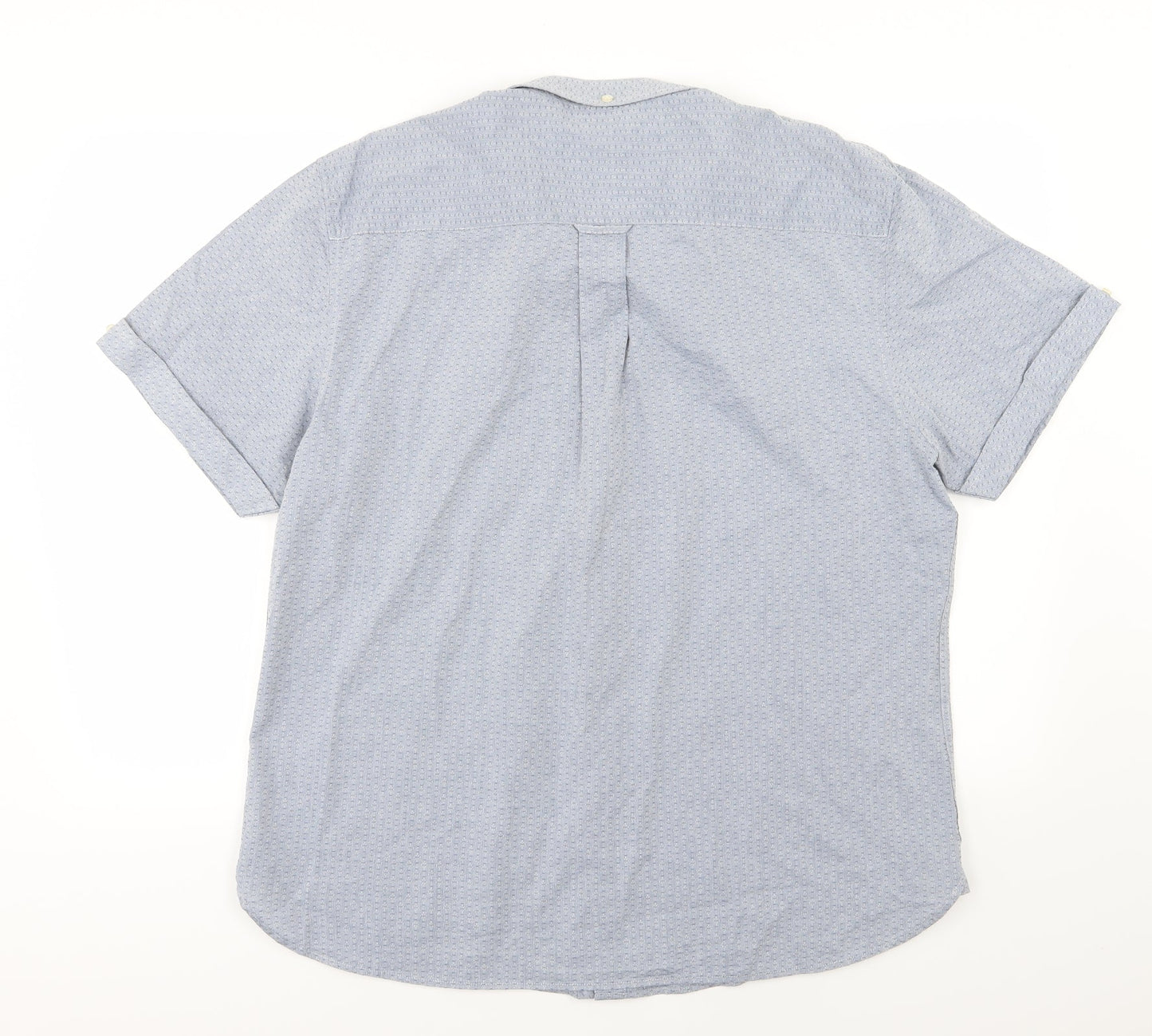 Admiral Mens Blue  Woven  Button-Up Size XL