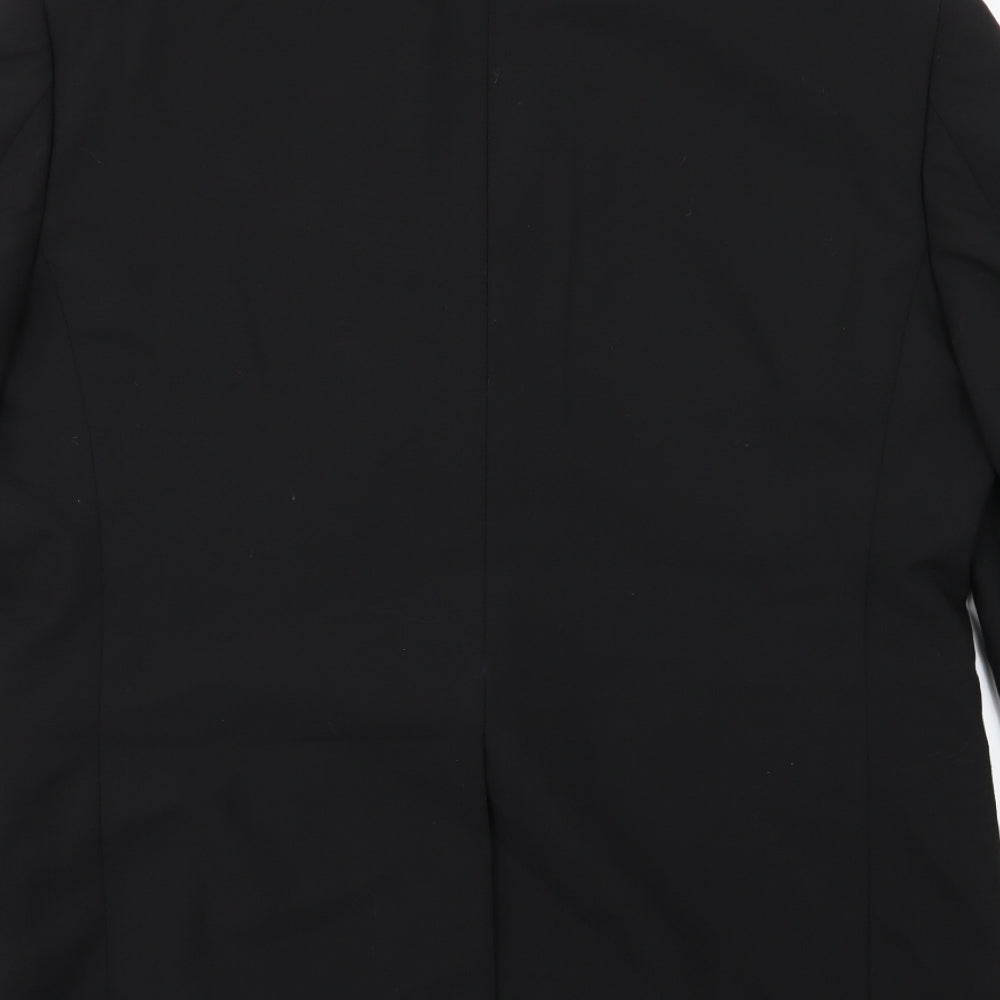 1860 Menswear Mens Black  Rayon Jacket Suit Jacket Size 42