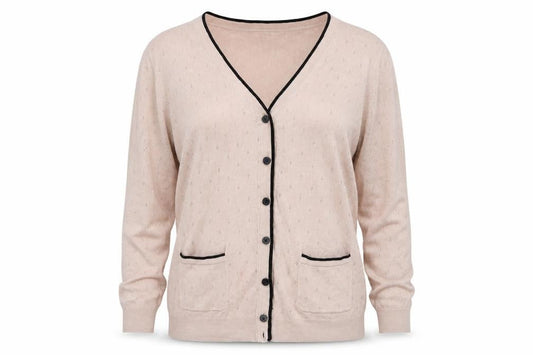 H&M Womens Pink Argyle/Diamond  Cardigan Jumper Size M