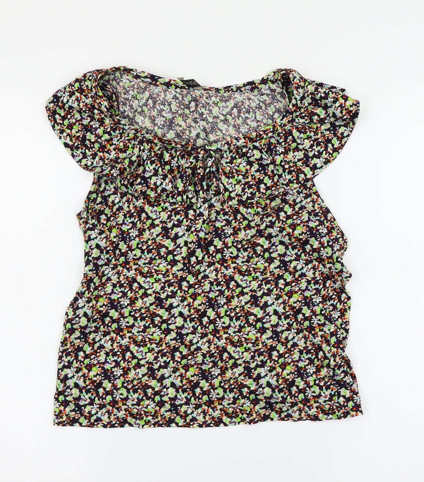 Topshop Womens Multicoloured Floral  Basic Blouse Size 10