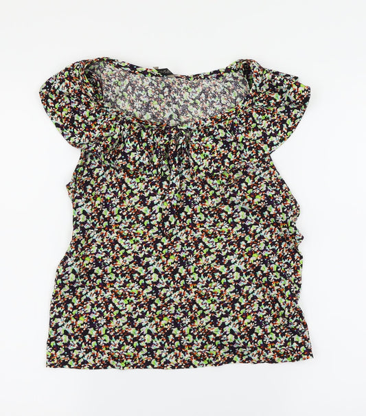 Topshop Womens Multicoloured Floral  Basic Blouse Size 10