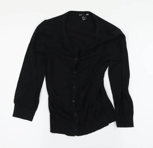 H&M Womens Black   Cardigan Jumper Size 4