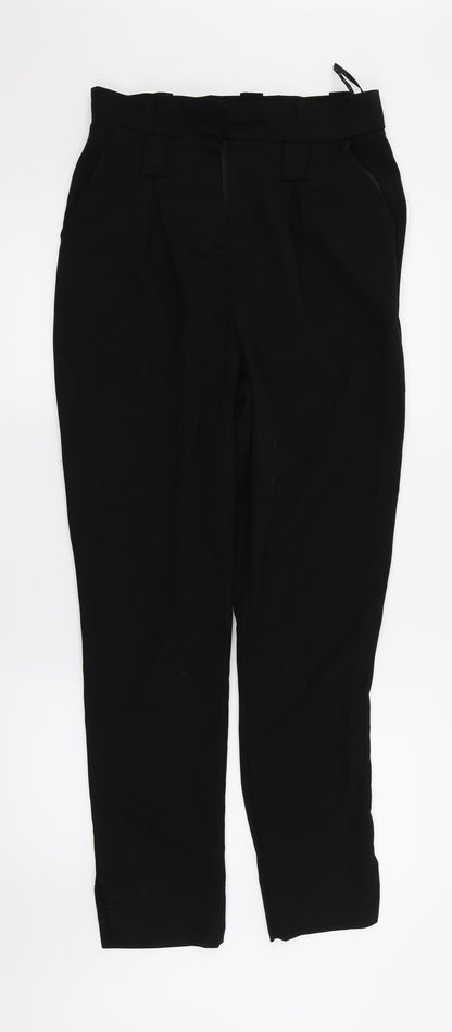 Additional front view of Misguided women’s black dress pants trousers, size UK 10