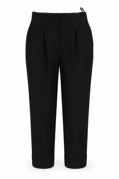 Front view of Misguided women’s black dress pants trousers, size UK 10