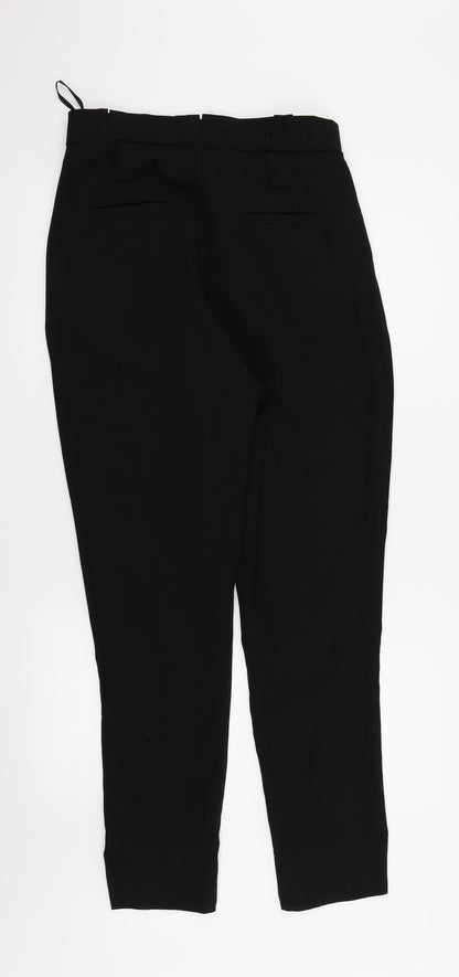 Back view of Misguided women’s black dress pants trousers, size UK 10
