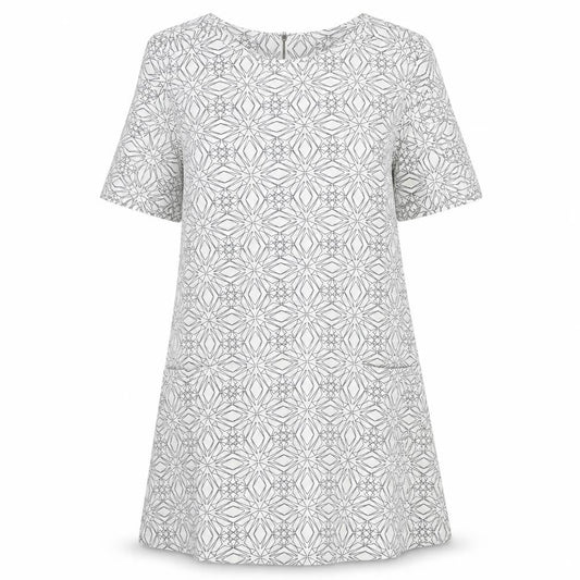 Next Womens White Argyle/Diamond  A-Line  Size 12