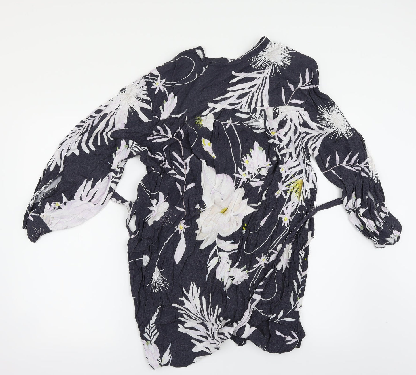 H&M Womens Multicoloured Floral  Basic Button-Up Size 6