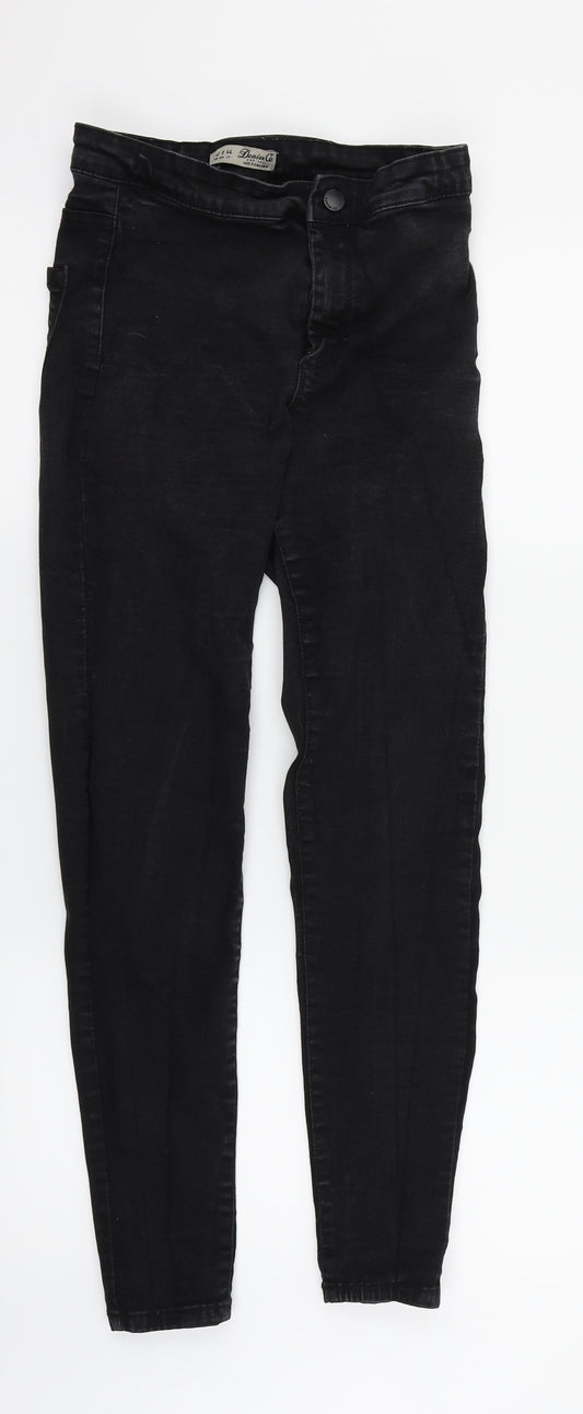 Denim & Co. Womens Black   Skinny Jeans Size 12 L30 in