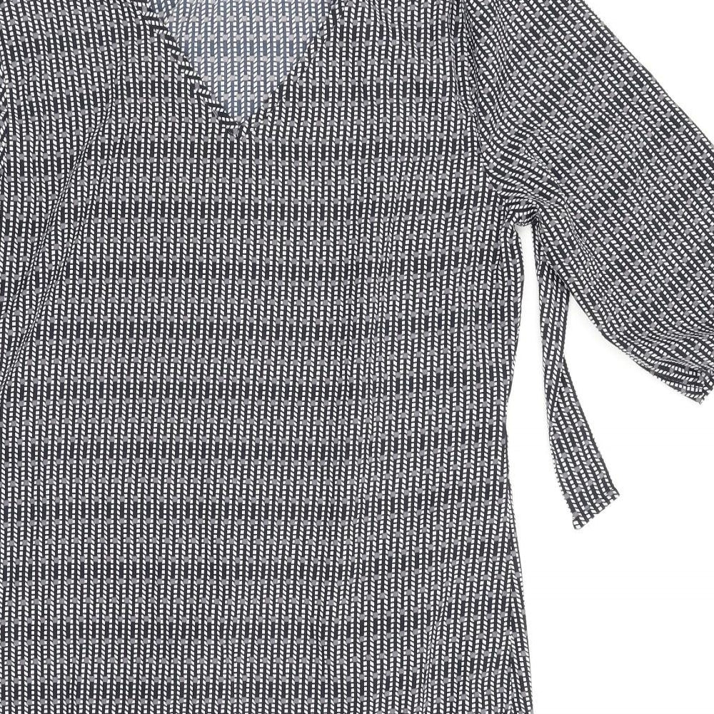 Matalan Womens Blue Paisley  Basic Blouse Size 12