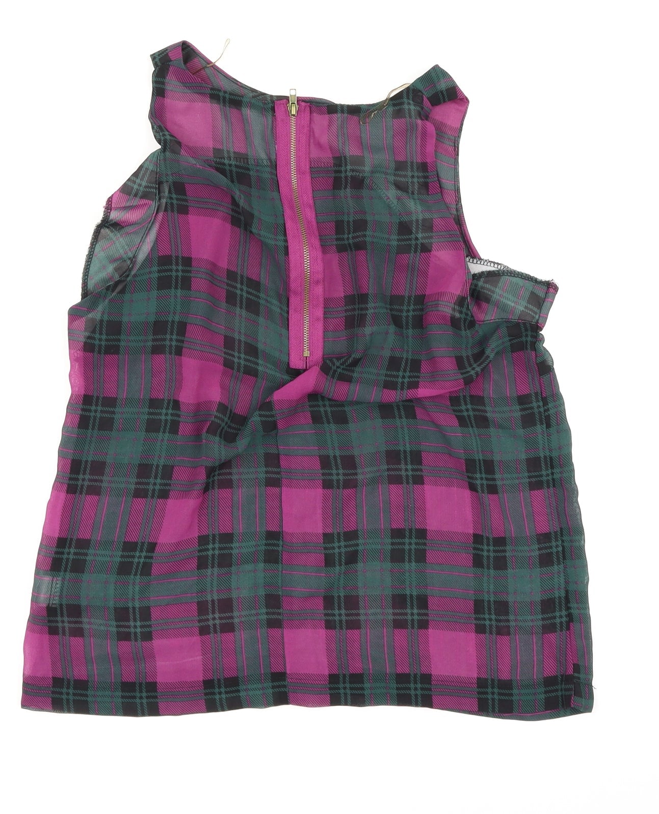 Glamorous Womens Multicoloured Check  Basic Tank Size 12