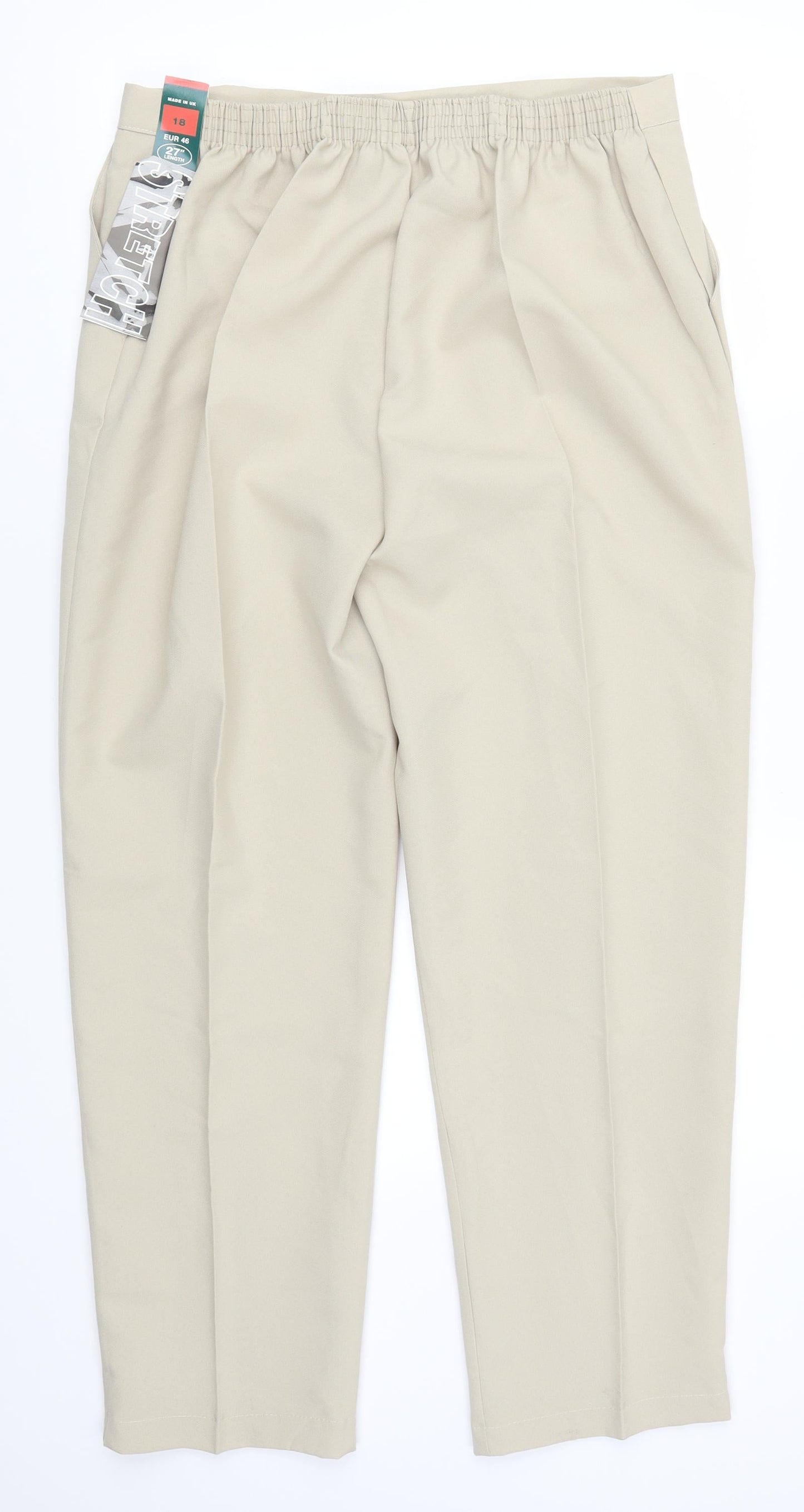 Preworn Womens Beige   Trousers  Size 18 L27 in