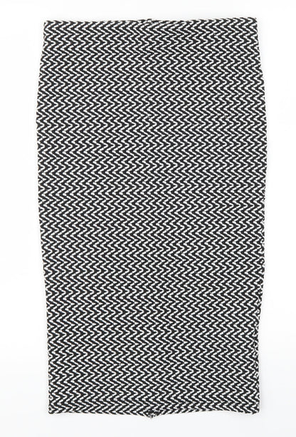 Additional front view of Pull&Bear women’s grey geometric straight & pencil skirt, size L