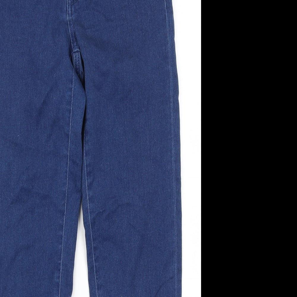 Warehouse Womens Blue  Denim Skinny Jeans Size 10 L25 in - Distressed Hem