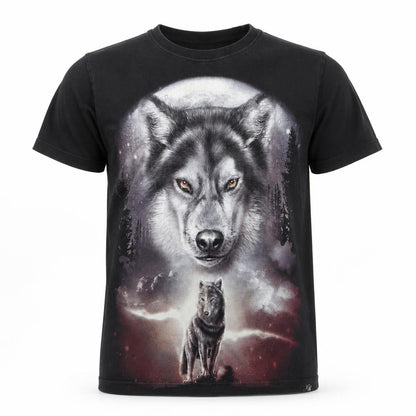 Front view of Wild boys’ black basic t-shirt, size S