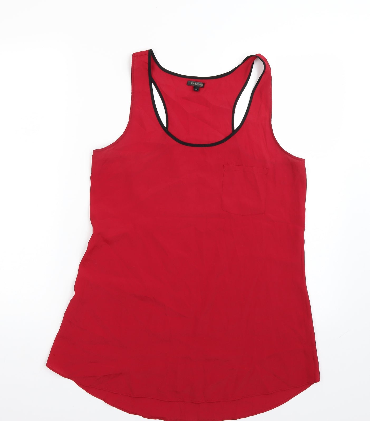 Riverisland Womens Red   Basic Tank Size 10