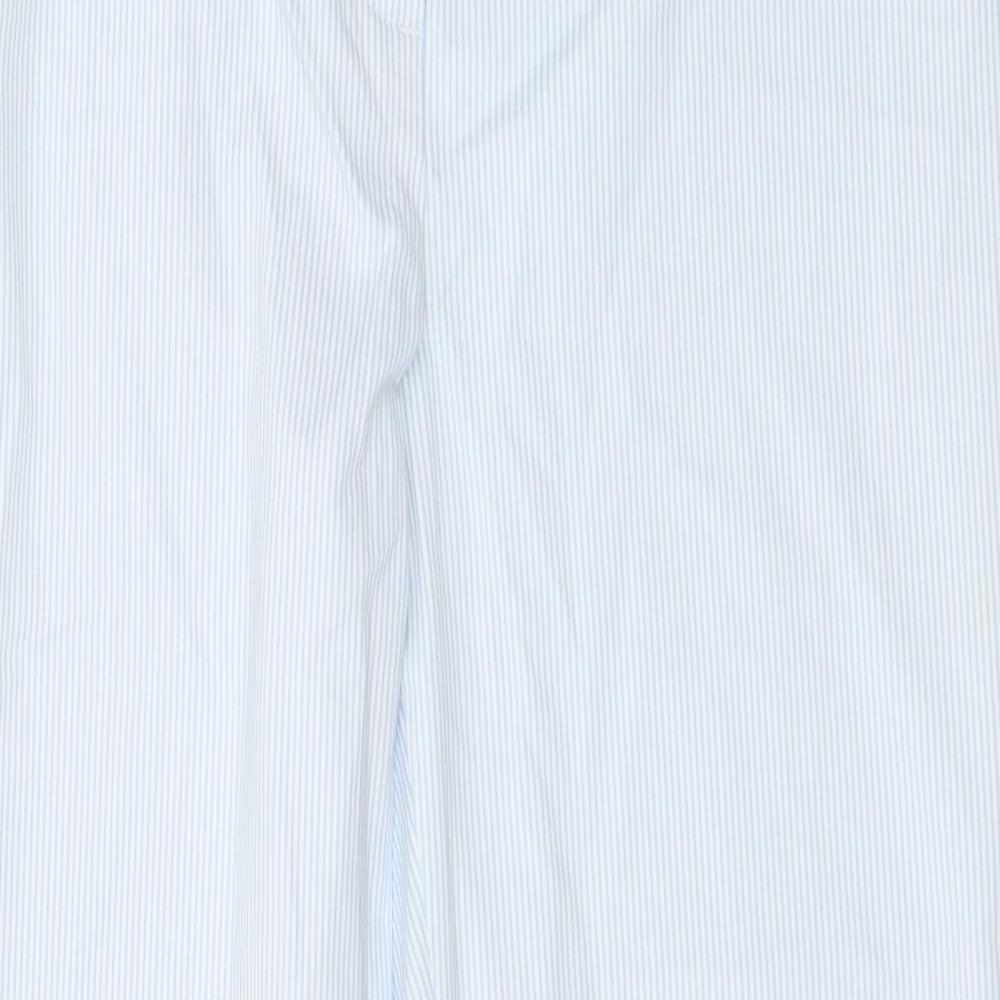 Marks and Spencer Womens Blue Striped  Trousers  Size 10 L26 in