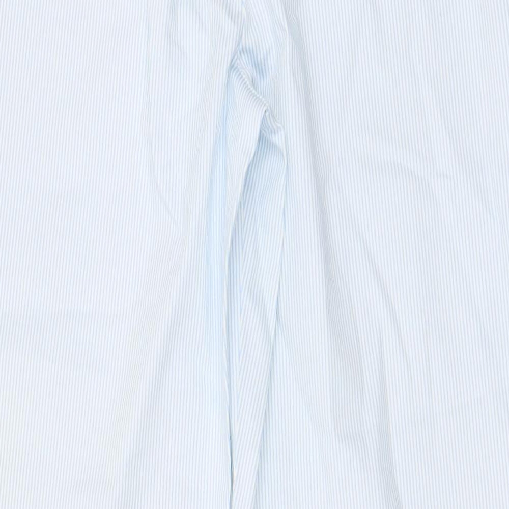 Marks and Spencer Womens Blue Striped  Trousers  Size 10 L26 in