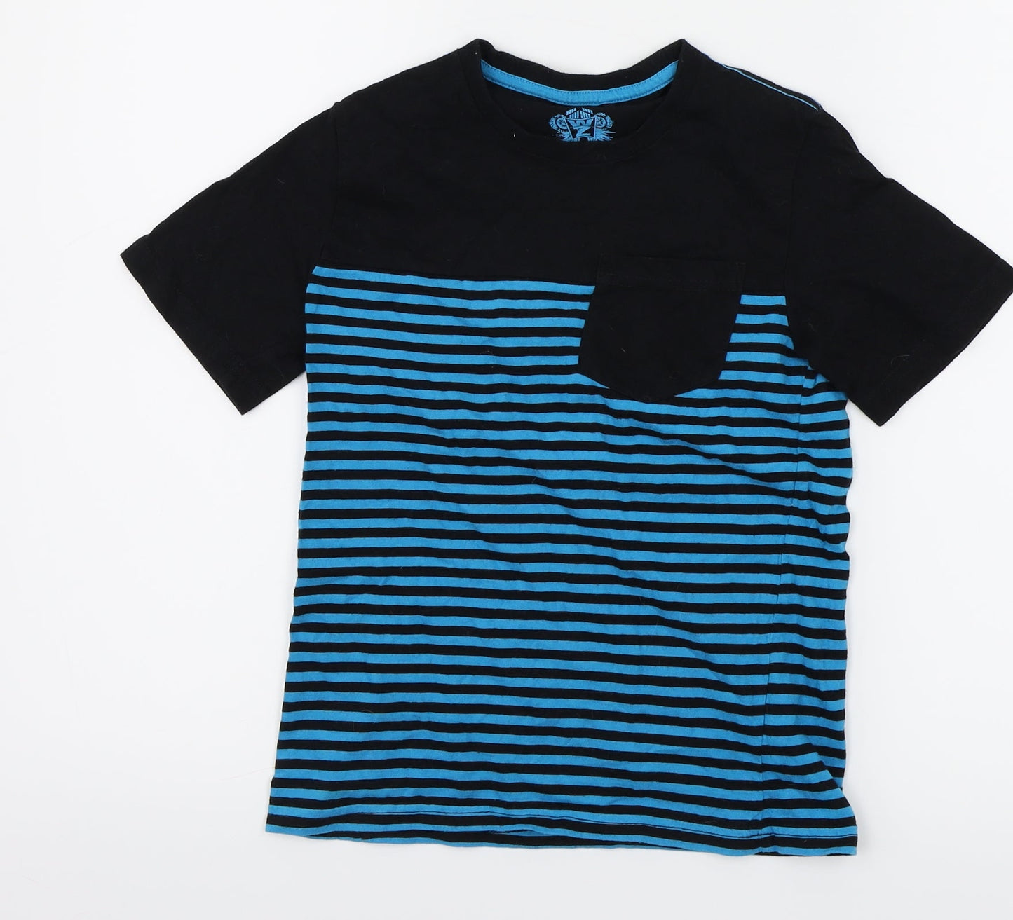 WZ Boys Black Striped  Basic T-Shirt Size 8 Years