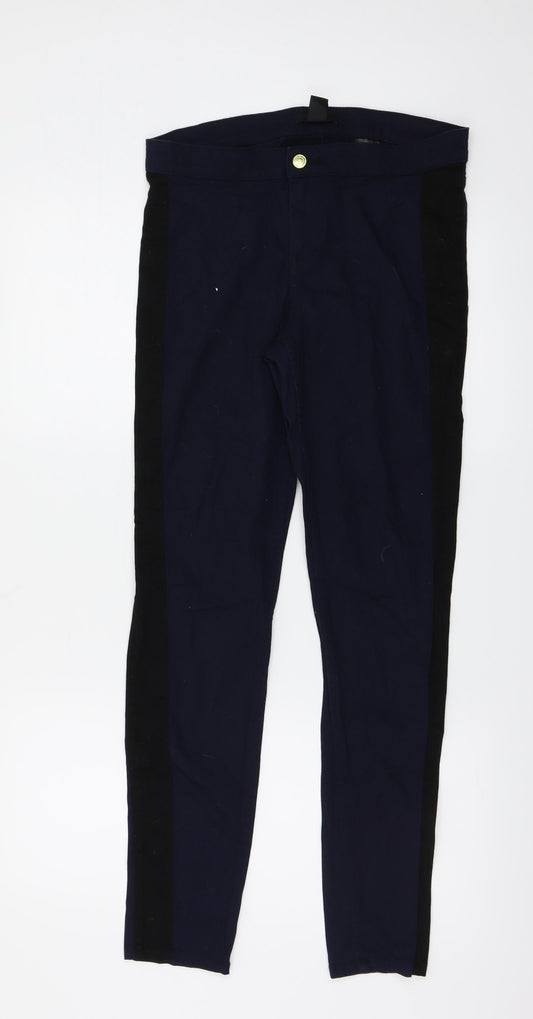 H&M Womens Blue   Trousers  Size 10 L27 in