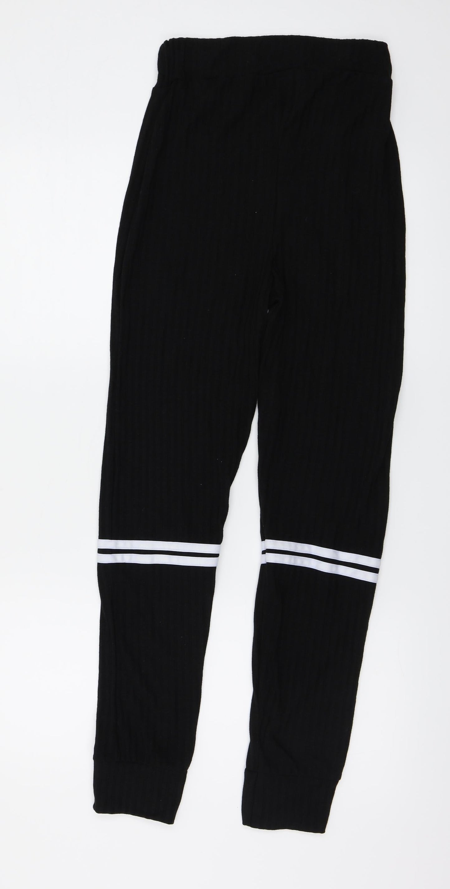 PRETTYLITTLETHING Womens Black   Trousers  Size M L26 in