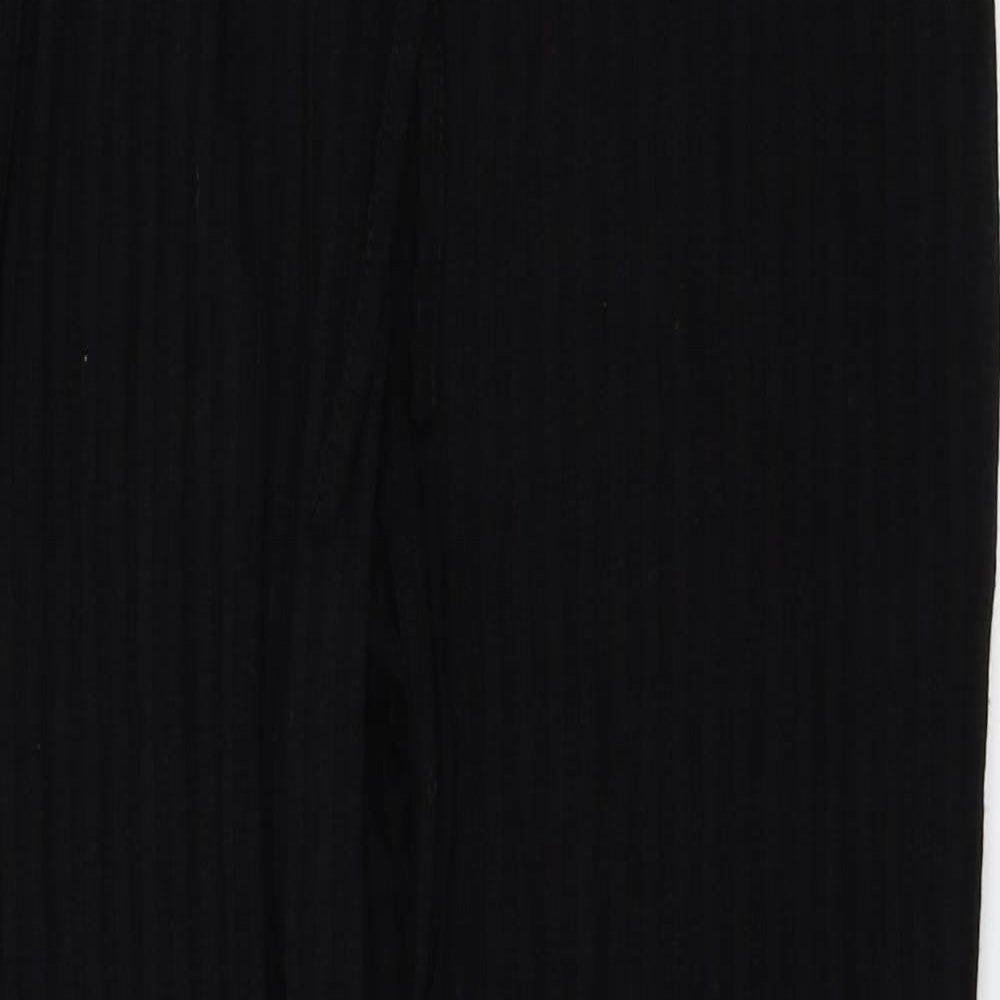PRETTYLITTLETHING Womens Black   Trousers  Size M L26 in