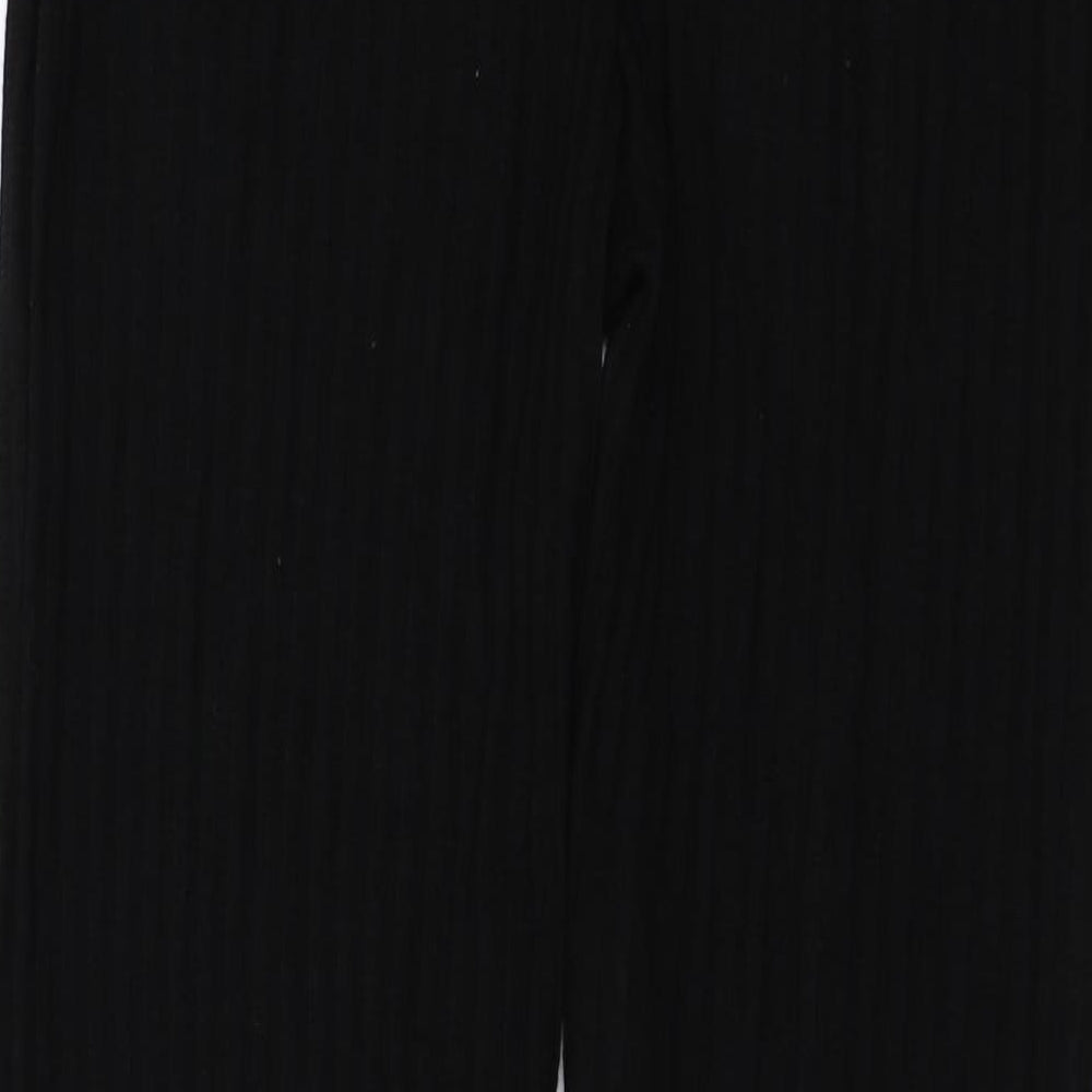 PRETTYLITTLETHING Womens Black   Trousers  Size M L26 in
