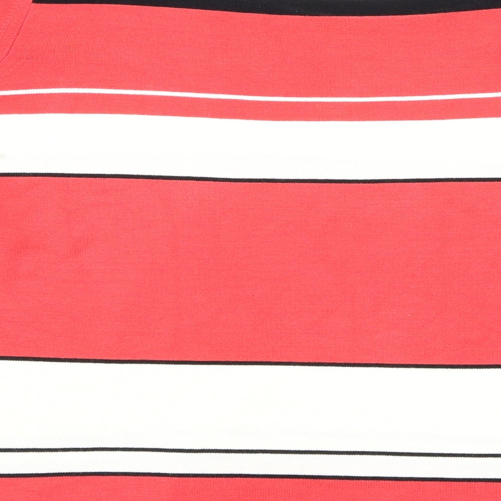Eugen Klein  Womens Red Striped  Pullover Jumper Size 18