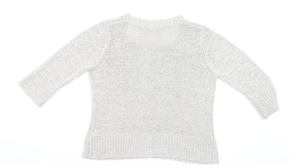Back view of BHS women’s beige cardigan jumper, size UK 18