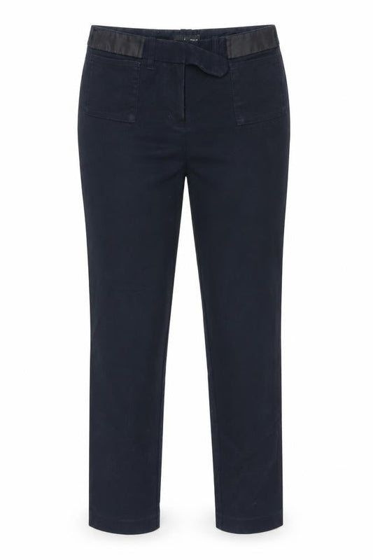 Front view of Next women’s black straight jeans, size UK 12, 25-inch leg