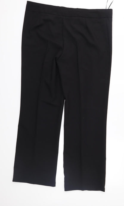 Back view of George women’s black trousers, size UK 16, 30-inch leg