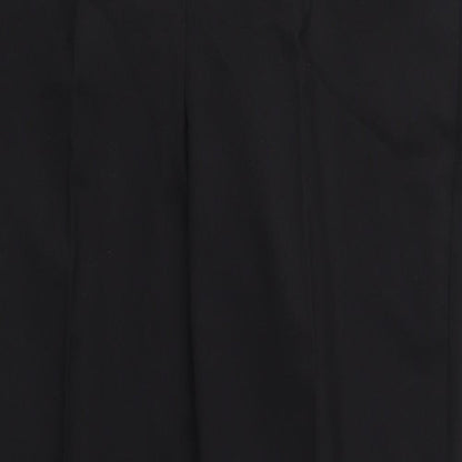 Close-up detail of George women’s black trousers, size UK 16, 30-inch leg