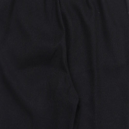 Close-up detail of Papaya women’s black trousers, size UK 10, 28-inch leg