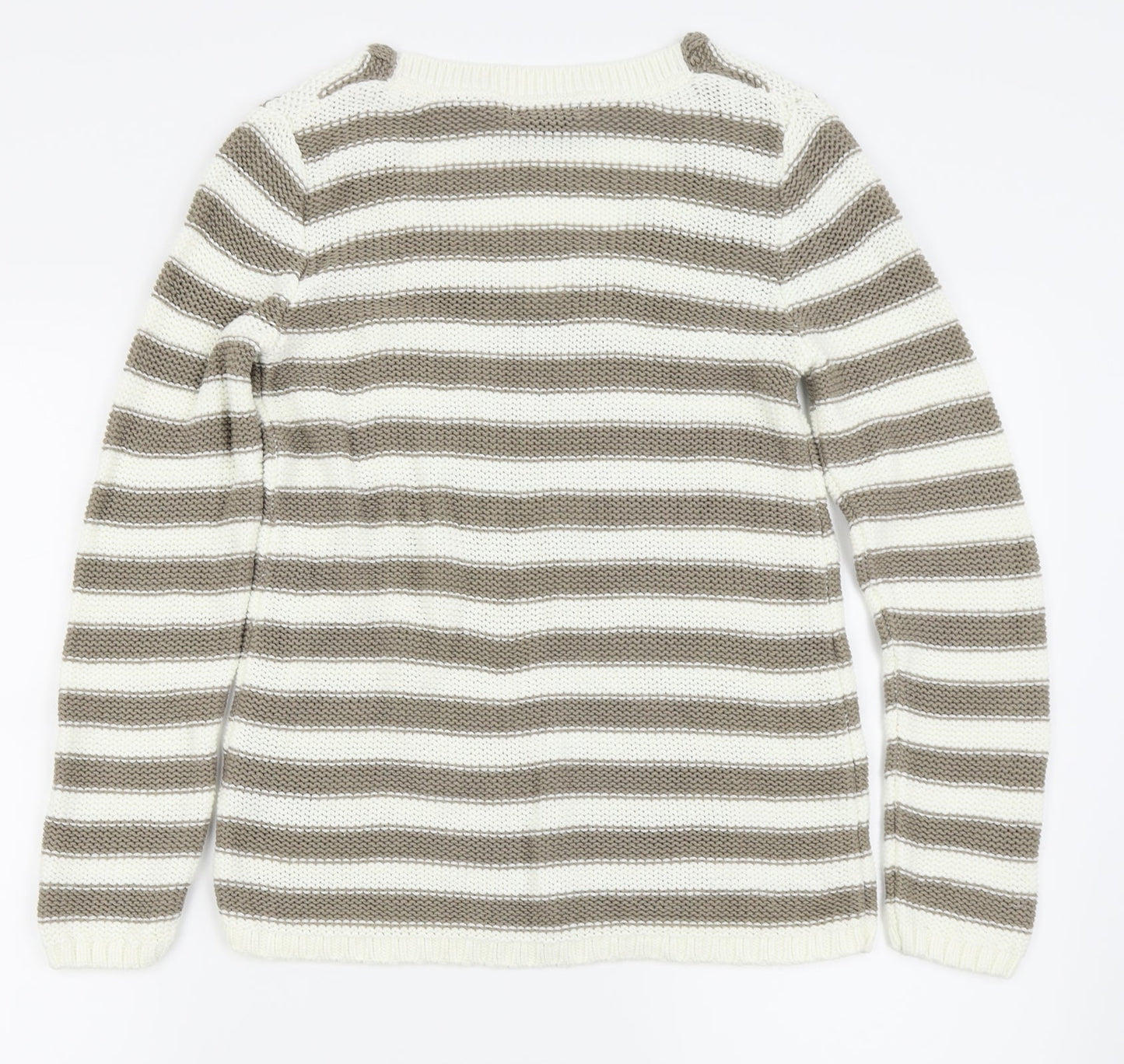H&M Womens White Polka Dot  Pullover Jumper Size S