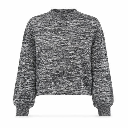 Front view of Noisy May women’s grey basic t-shirt, size XS