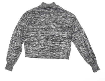 Back view of Noisy May women’s grey basic t-shirt, size XS