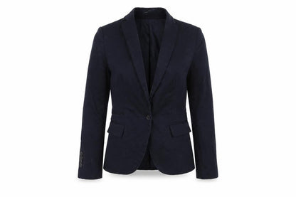 Front view of Zara women’s blue jacket, size S