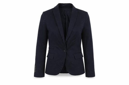 Front view of Zara women’s blue jacket, size S